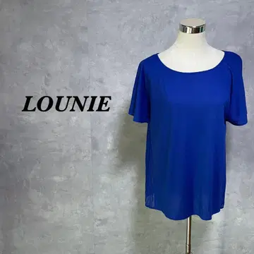 루니 LOUNIE 티셔츠 시어 이소재 레이온 블루 4052
