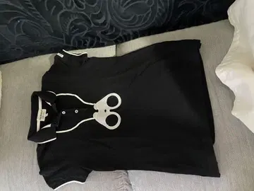 Jack Bunny! 블랙 피케 셔츠 가위 프린트