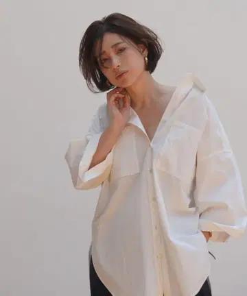 ETRE TOKYO 하프 슬리브 오버 셔츠