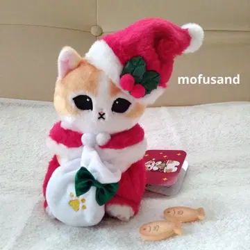 모프 샌드 mofusand 선물 산타 냥 봉제 인형 S
