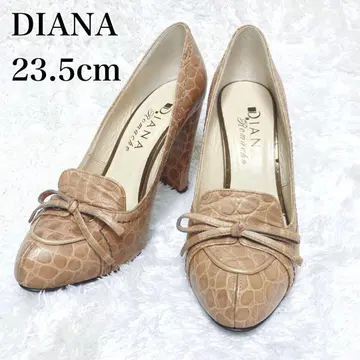 다이애나 / 펌프스] 악어 엠보싱 23.5cm 브라운