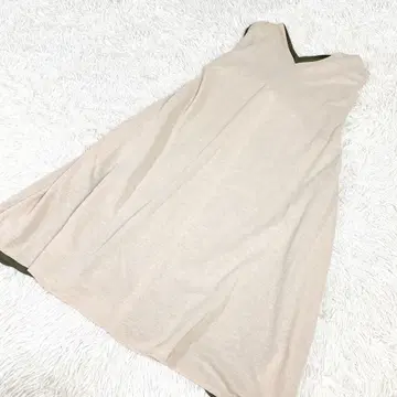 TORAZZO DONNA 슬리브리스 원피스 리본 베이지 카키
