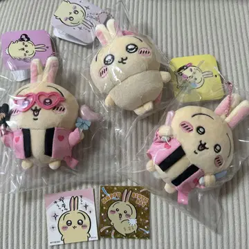 치이카와 토끼 봉제 인형 마스코트 3개 세트 씰 포함