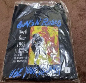 GUNS N' ROSES 1992 투어 후드티 L 사이즈 공식 상품