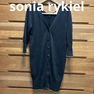 소니아 리키엘 7부 소매 블랙 가디건 소니아 리키엘