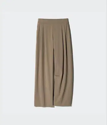 유니클로 울트라 스트레치 액티브 와이드 팬츠 짧은 기장 XS KHAKI