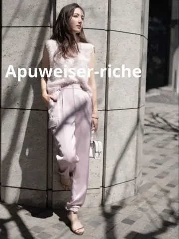 Apuweiser-riche 릴랙시 새틴 워크 팬츠