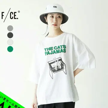 F.C.E. C.E. 캣 리사이클 하프 티셔츠