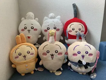 치이카와 BIG 봉제 인형 6종 세트 토끼 파자마 호박 비오는 날 생일