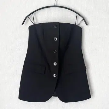 ZARA 자라 스트랩리스 베스트/질레/비스티에 베스트 상의 블랙