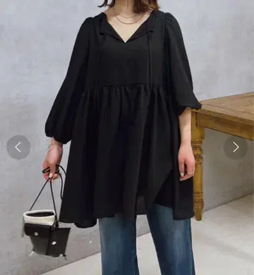 새상품 앤디콜 앞뒤 2WAY 튜닉 블라우스 블랙