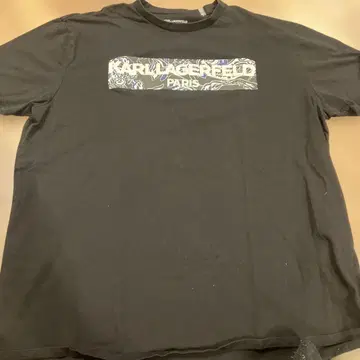 KARL LAGERFELD 블랙 박스 로고 티셔츠