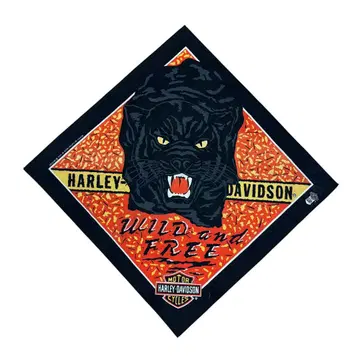 Harley Davidson 할리데이비슨 블랙 레오파드 반다나 USA