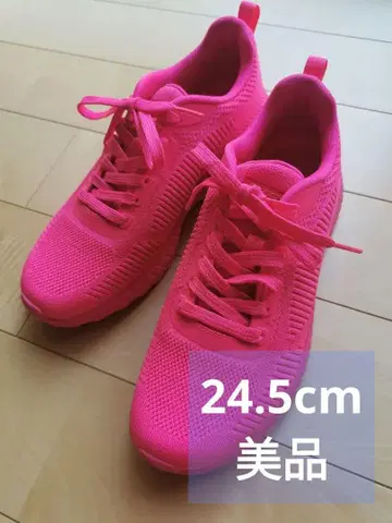 스케쳐스 스니커즈 신발 형광 핑크 24.5cm