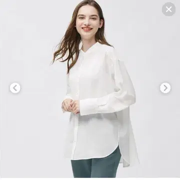GU 지유 시어 텐트 라인 셔츠 화이트 XL