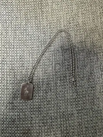 RL Ralph Lauren 925 실버 도그 태그 목걸이