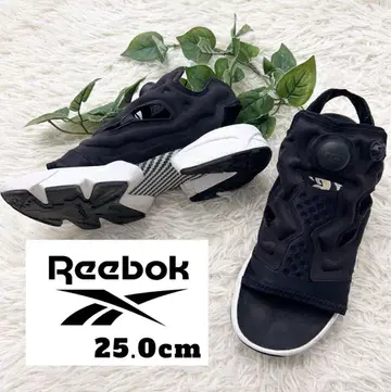 Reebok 리복 * 펌프 퓨리 샌들 블랙 화이트 25cm