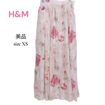 H&M 플라워 프린트 롱 스커트 XS
