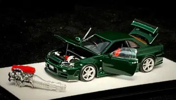 PGM 1/64 닛산 GTR R34 Z-TUNE 브리티시 그린
