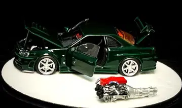 PGM 1/64 닛산 GTR R34 Z-TUNE 브리티시 그린