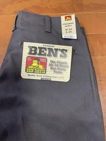 새상품 BEN DAVIS BENS 프리스코 팬츠 그레이 허리 34