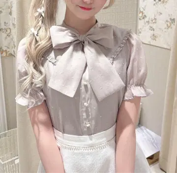 evelyn 에블린 오리지널 하트 리본 블라우스 핑크