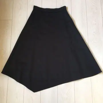 블랙 플레어 롱 스커트