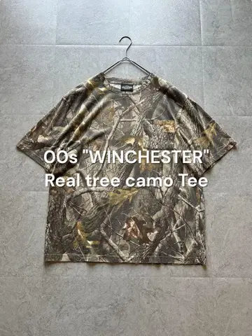 00s WINCHESTER 리얼 트리 티셔츠 짧은 기장 박스 실루엣