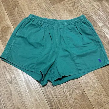 POLO 랄프 로렌 그린 컬러 숏 팬츠 허리밴딩 포켓 부착