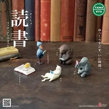 가챠 TAMA-KYU 독서 피규어 마스코트 전 5종