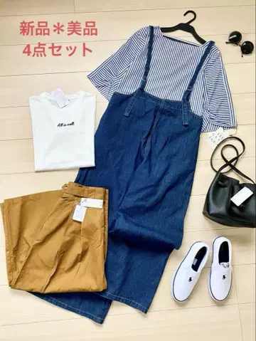 새상품 새상품급 코디네이트 세트 코디 판매 데님 살로펫 로고