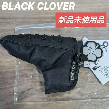 BLACK CLOVER 퍼터용 골프헤드커버 블랙 스터드 포함