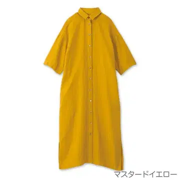 4771 생활 아트 클럽 에코데파 일본제 린넨 플레어 롱 원피스