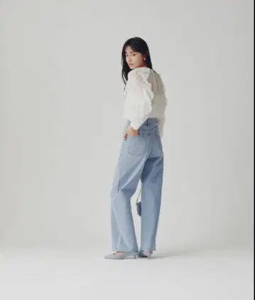 NATURAL BEAUTY BASIC 와이드 스트레이트 데님 팬츠