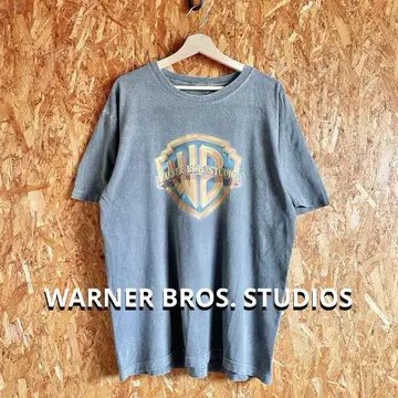 Warner Bros. Studios 로고 프린트 티셔츠 빅 루즈 레어