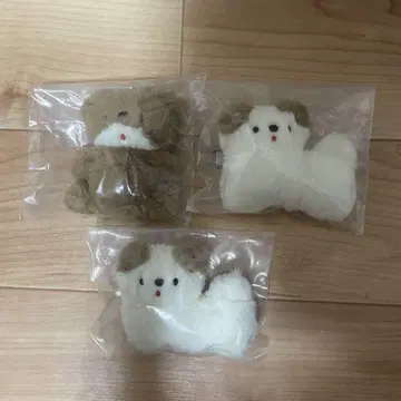 봉제 인형 클립 고구마 강아지 3종 세트