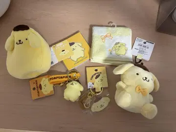 폼폼푸딩 봉제 인형, 키링, 타월 세트