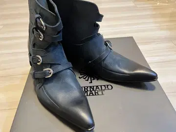TORNADO MART 블랙 가죽 웨스턴 25cm 새상품 박스 포함
