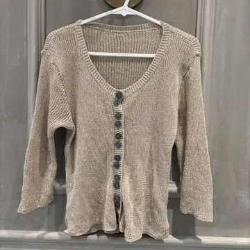 Figlia 7부 소매 가디건 와시 섬유 혼방 일본제 사이즈 40