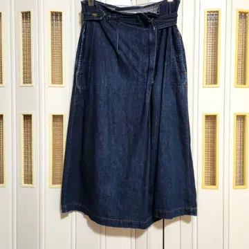 ZUCCA 블루 데님 변형 스커트