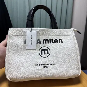 Milan 로고 토트백 화이트
