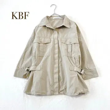 KBF 긴팔 셔츠 밀리터리 벨트 가슴 포켓 겉옷 면100%