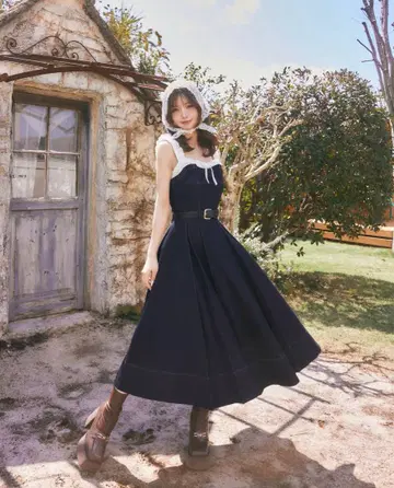 Darich 다리치 도킹 데님 미디 원피스