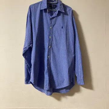 Ralph Lauren Blake M 파랑과 화이트 체크 셔츠