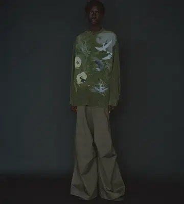 LAD MUSICIAN 24AW SPLASH&CARP 셔츠 KHAKI