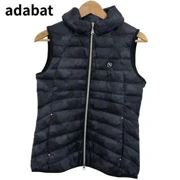 adabat 블랙 퀼팅 베스트 골프 다운 얇은 소재 심플