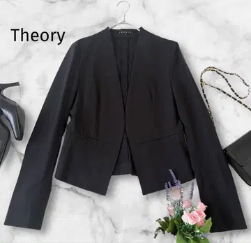 고품질 Theory 코튼 노카라 자켓 블랙 M