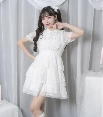 허니시나몬 허니시나몬 시어 체크 프릴 원피스