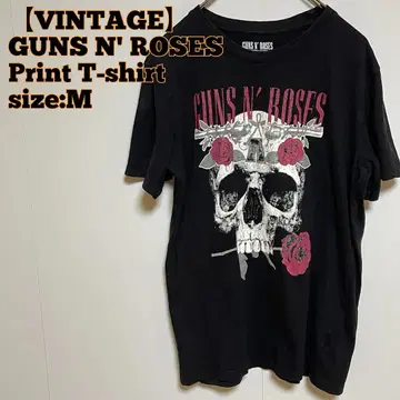 빈티지] GUNS N 'ROSES 프린트 티셔츠 블랙 M