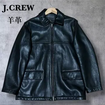 90s J.CREW REAL LEATHER 양가죽 카 코트 빅 L 상당